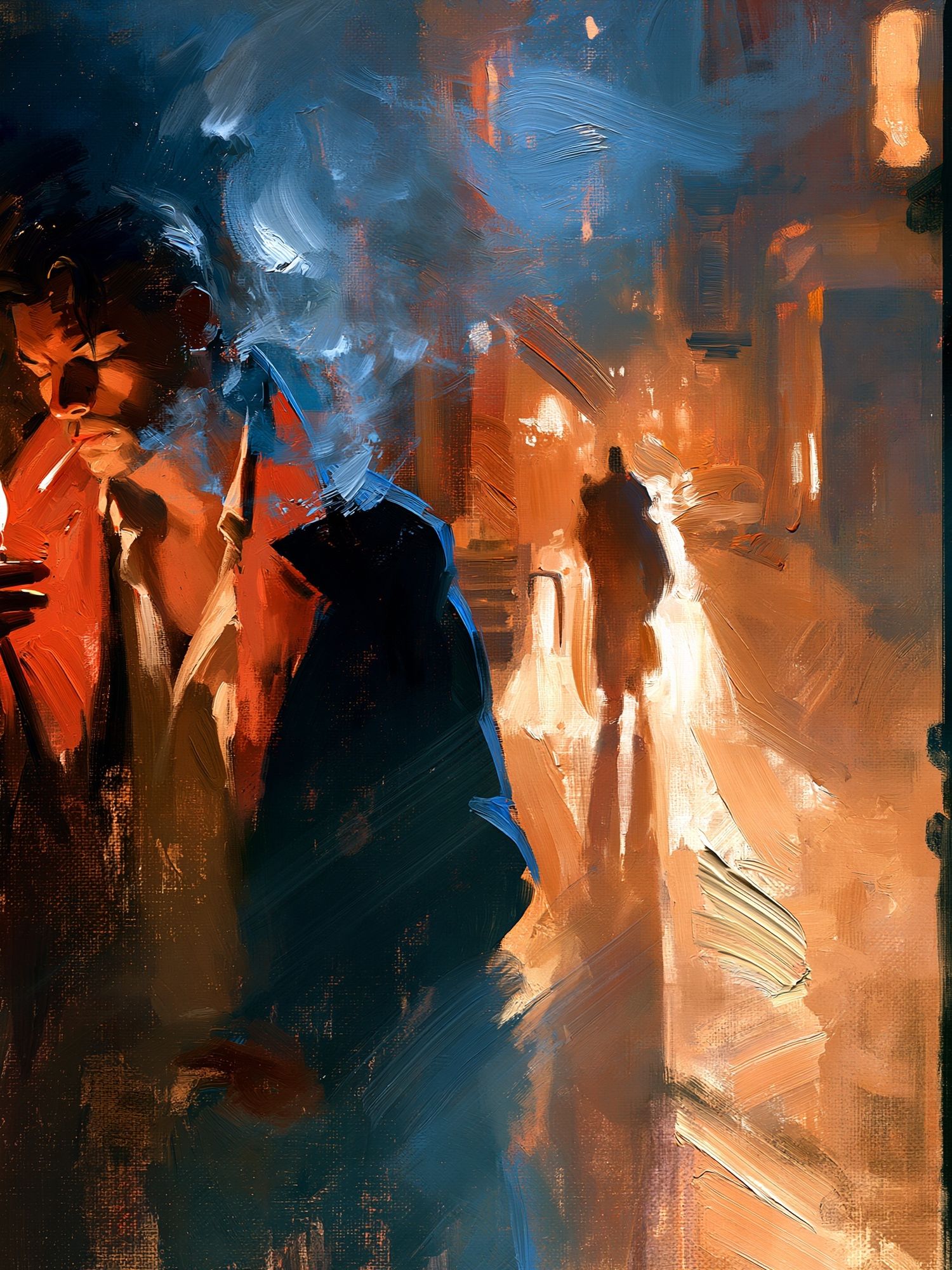 Noir Candlelight Portrait Print. poster — fine-art art