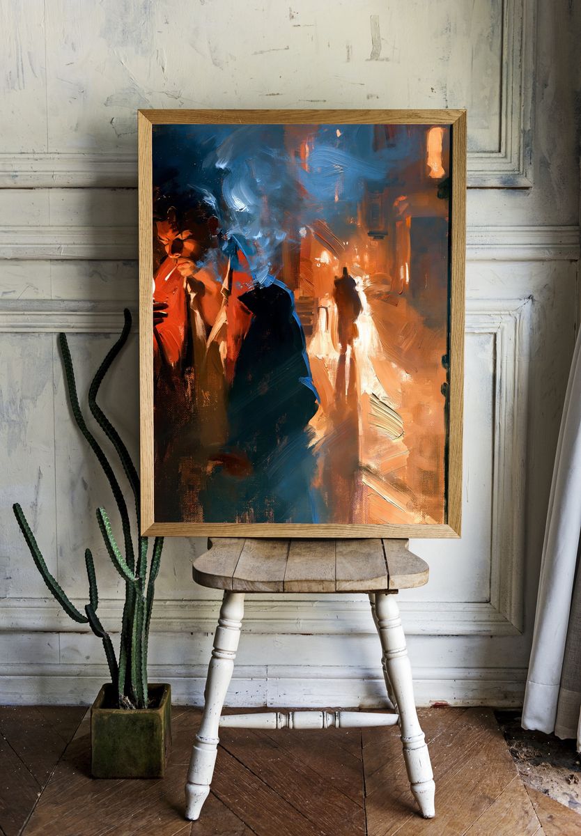 Noir Candlelight Portrait Print. — room view 1
