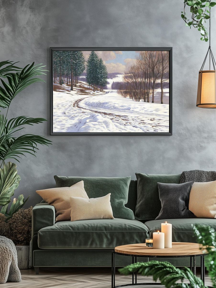 Winter country (1920), vintage nature. — room view 4