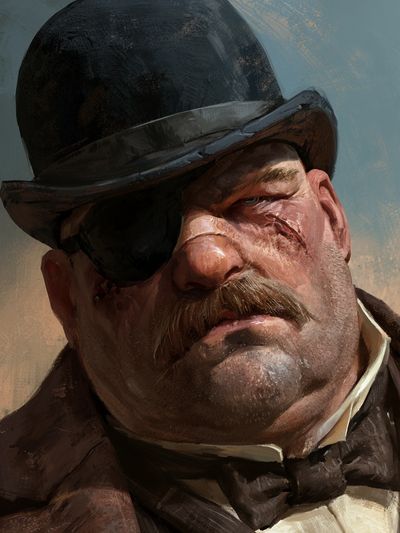 Victorian Gentleman Portrait Print.
