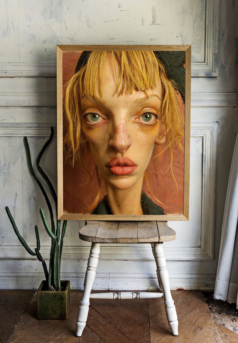 Surreal Portrait Fine-Art Poster. room preview