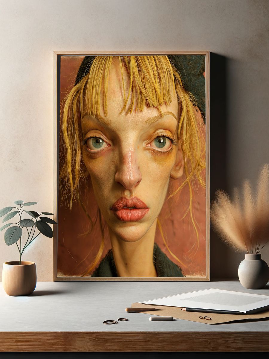 Surreal Portrait Fine-Art Poster. — room view 2