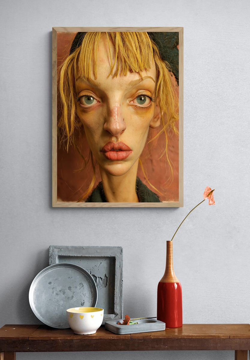 Surreal Portrait Fine-Art Poster. — room view 3