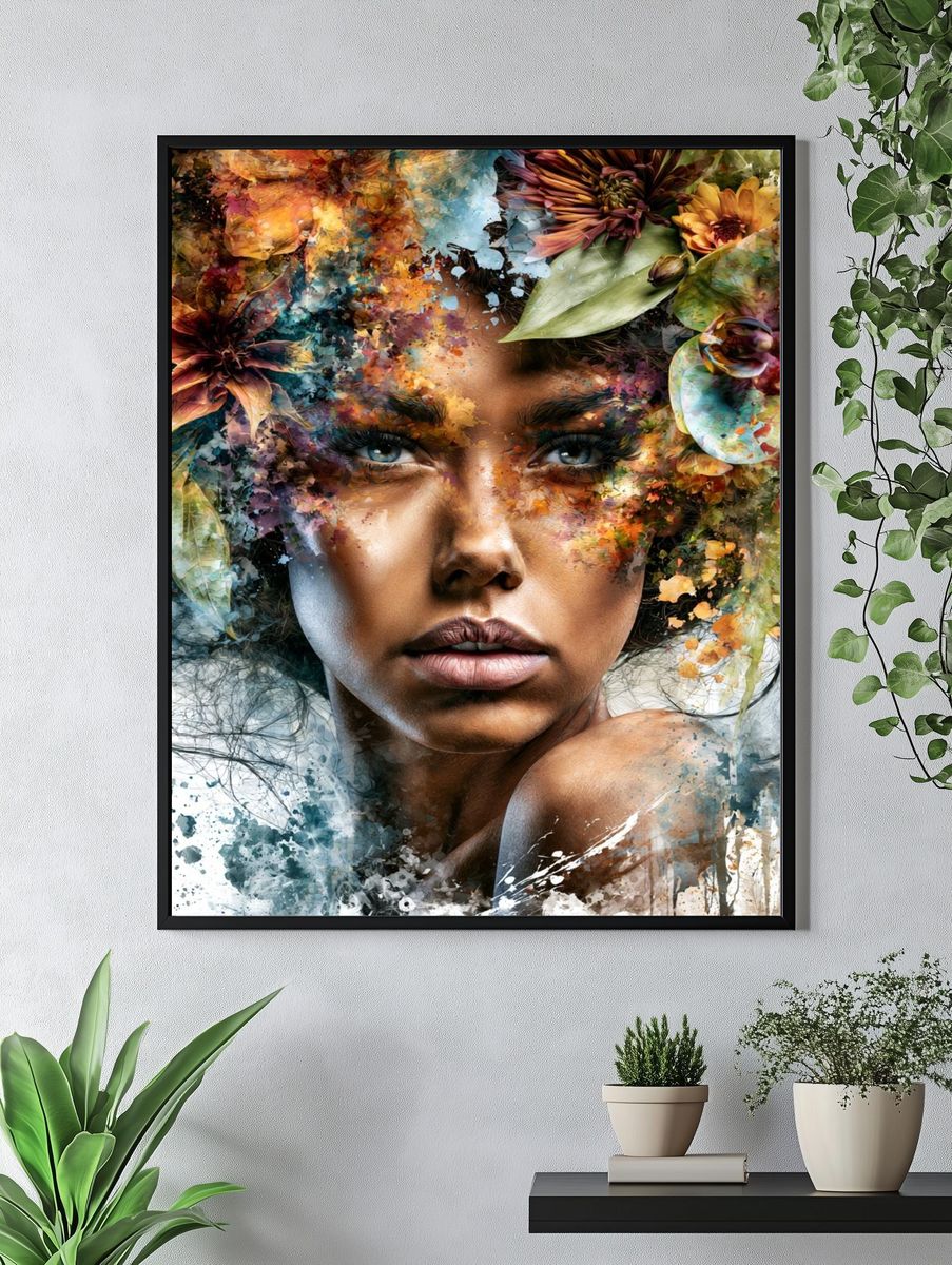 Floral Portrait Fine-Art Poster. — room view 4
