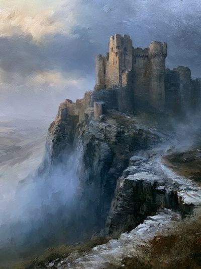 Misty Castle Cliff Fine-Art Print.