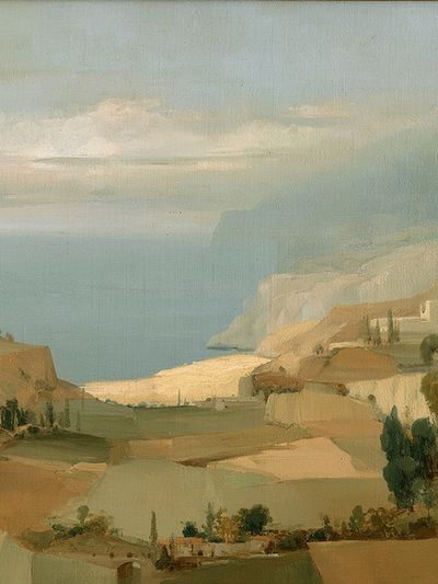 Mediterranean Coast Landscape Print.