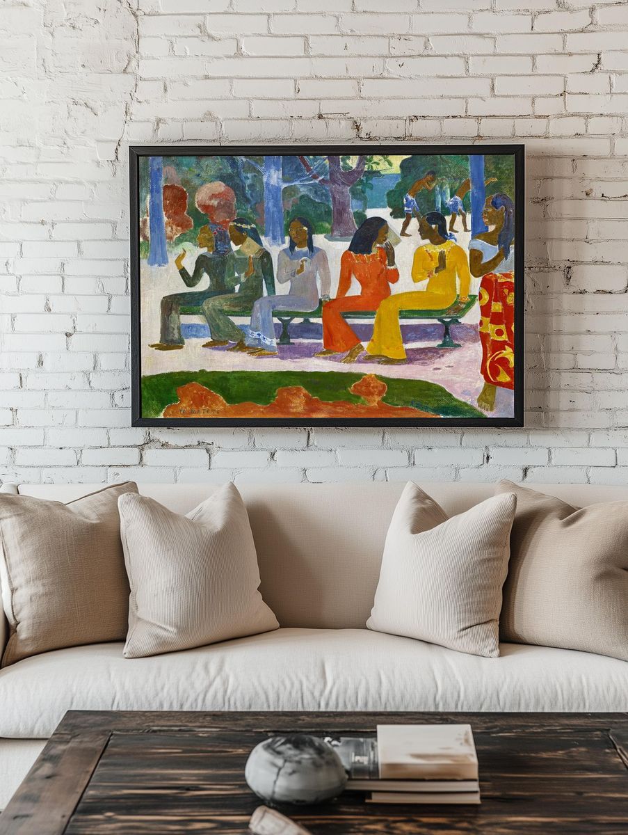 Women in Colorful Dresses — Fine Art Print. — room view 1