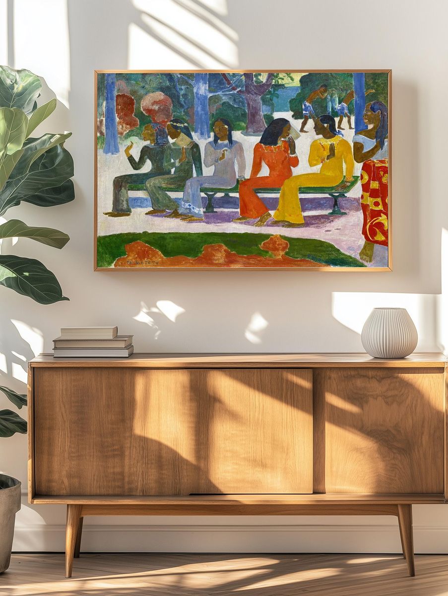 Women in Colorful Dresses — Fine Art Print. — room view 3
