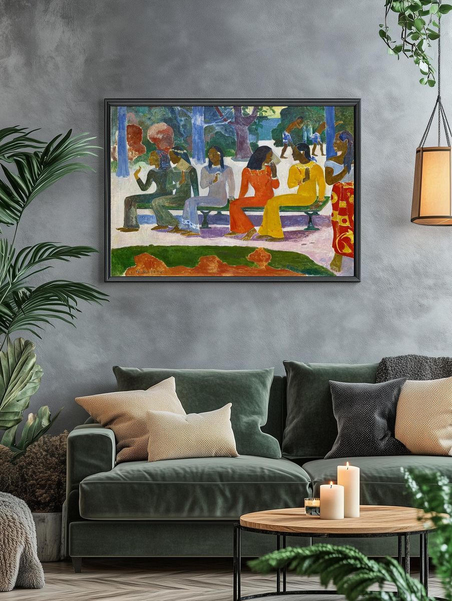 Women in Colorful Dresses — Fine Art Print. — room view 4