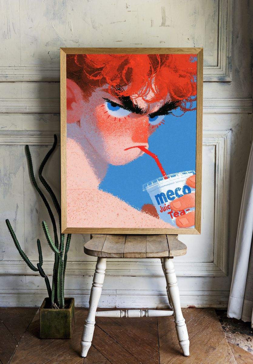 Pop Art Soda Sip Poster. room preview
