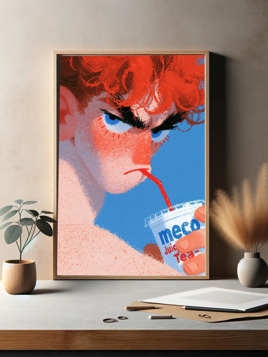 Pop Art Soda Sip Poster. — room view 2