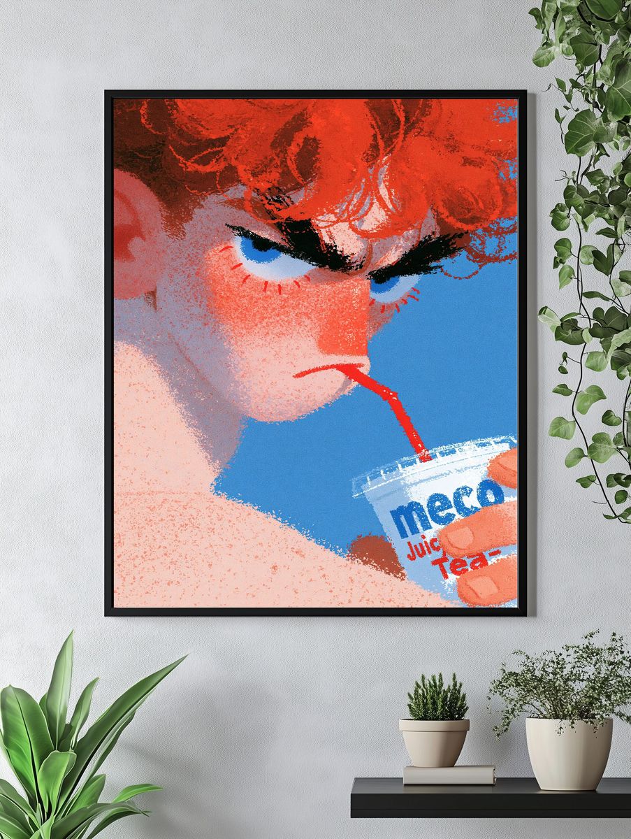 Pop Art Soda Sip Poster. — room view 4