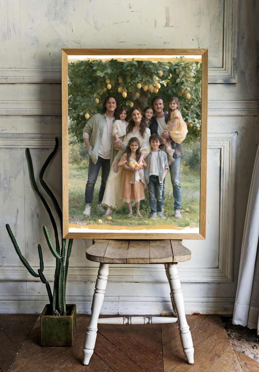 Lemon Orchard Family Portrait Print. — room view 1