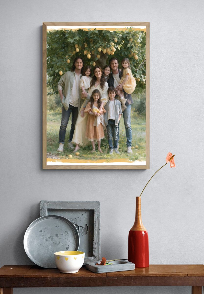 Lemon Orchard Family Portrait Print. — room view 3