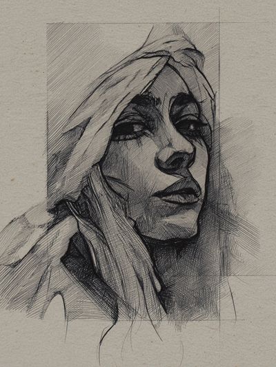 Sketch Portrait Fine-Art Print.
