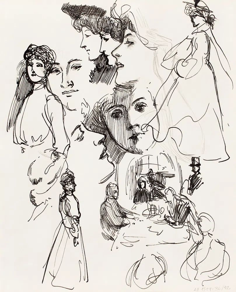 Elegant Portraits — Fine Art Print. poster — fine-art art
