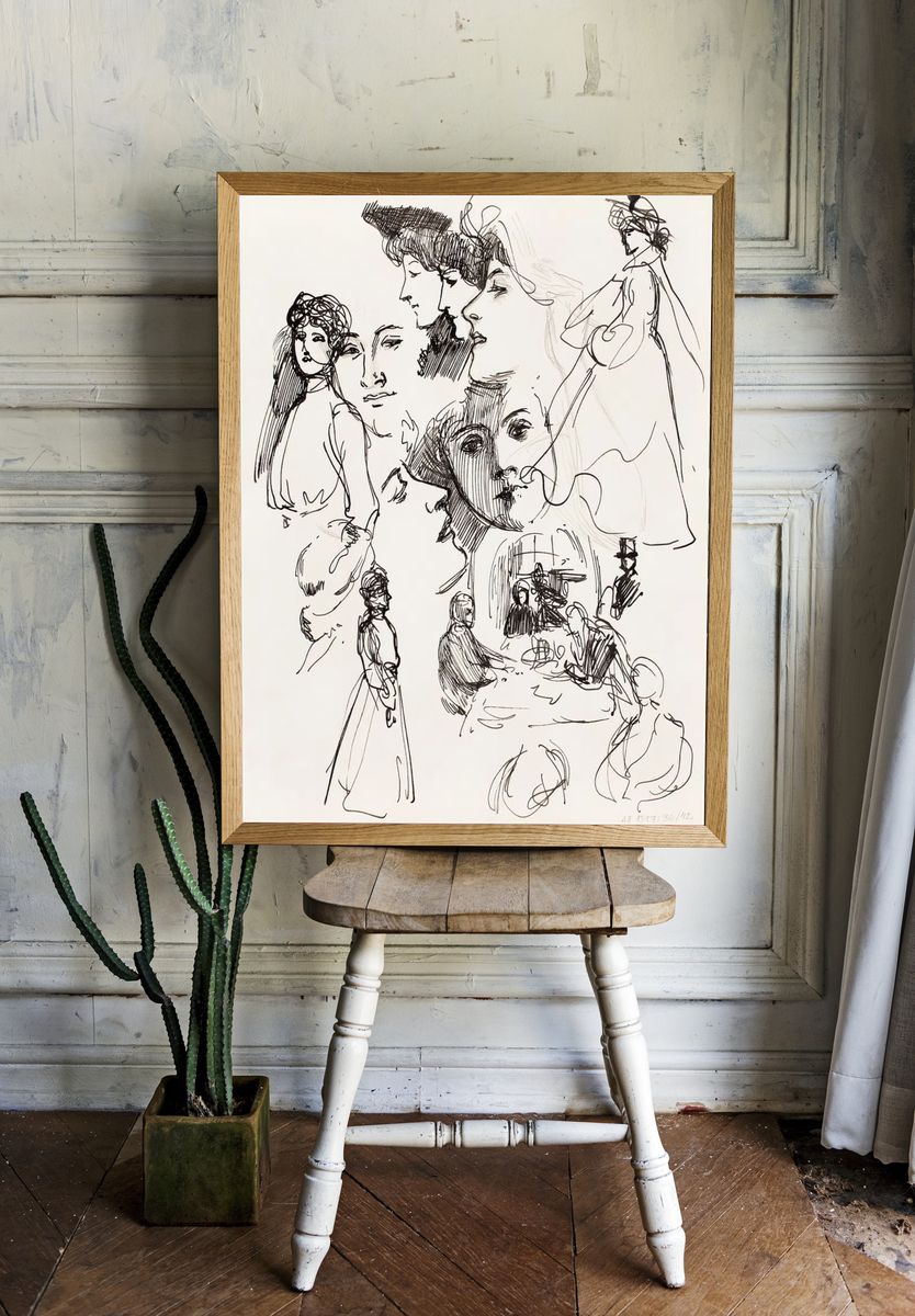 Elegant Portraits — Fine Art Print. — room view 1