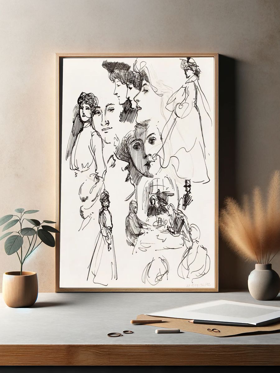 Elegant Portraits — Fine Art Print. — room view 2
