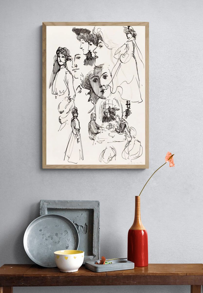 Elegant Portraits — Fine Art Print. — room view 3