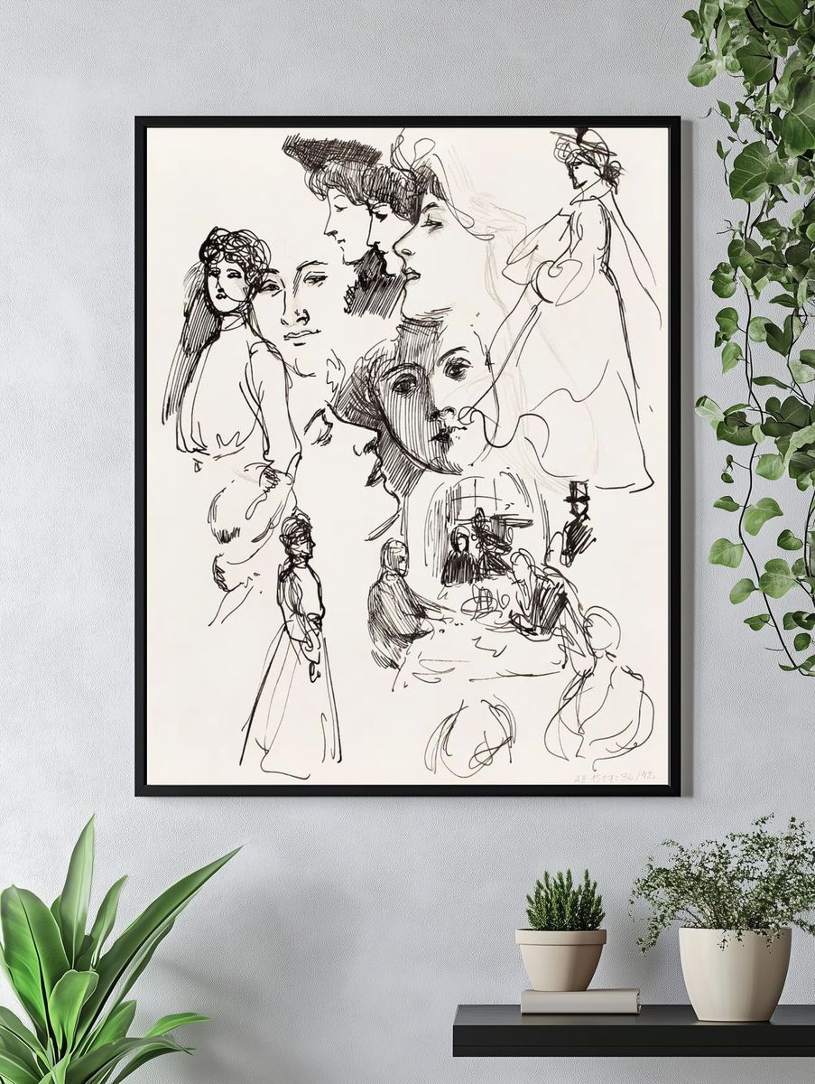 Elegant Portraits — Fine Art Print. — room view 4