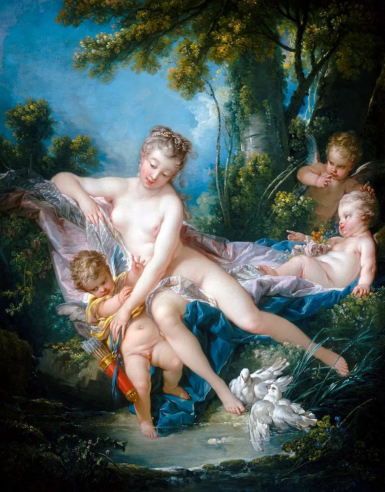 Francois Boucher 's Venus Consoling. poster detail