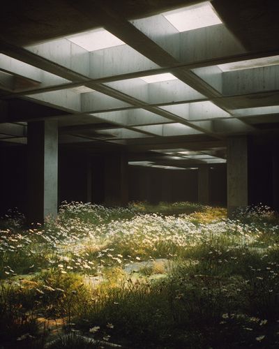 Floral Urban Oasis — Fine Art Print. poster print