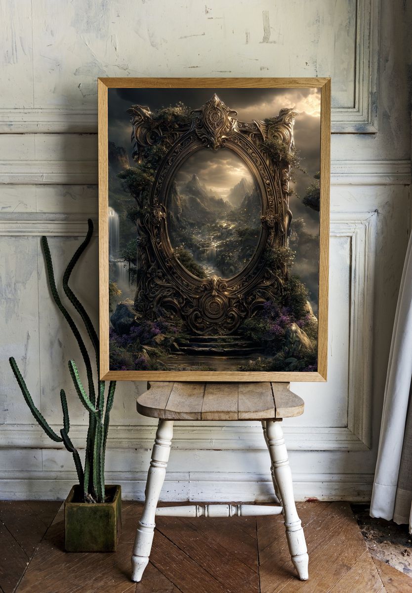 Enchanted Landscape — Fantasy Art Print. — room view 1