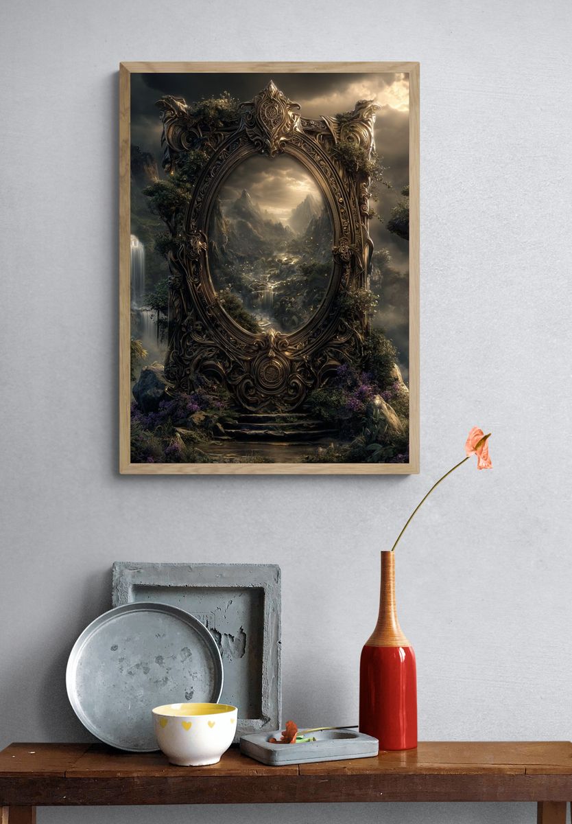 Enchanted Landscape — Fantasy Art Print. — room view 3