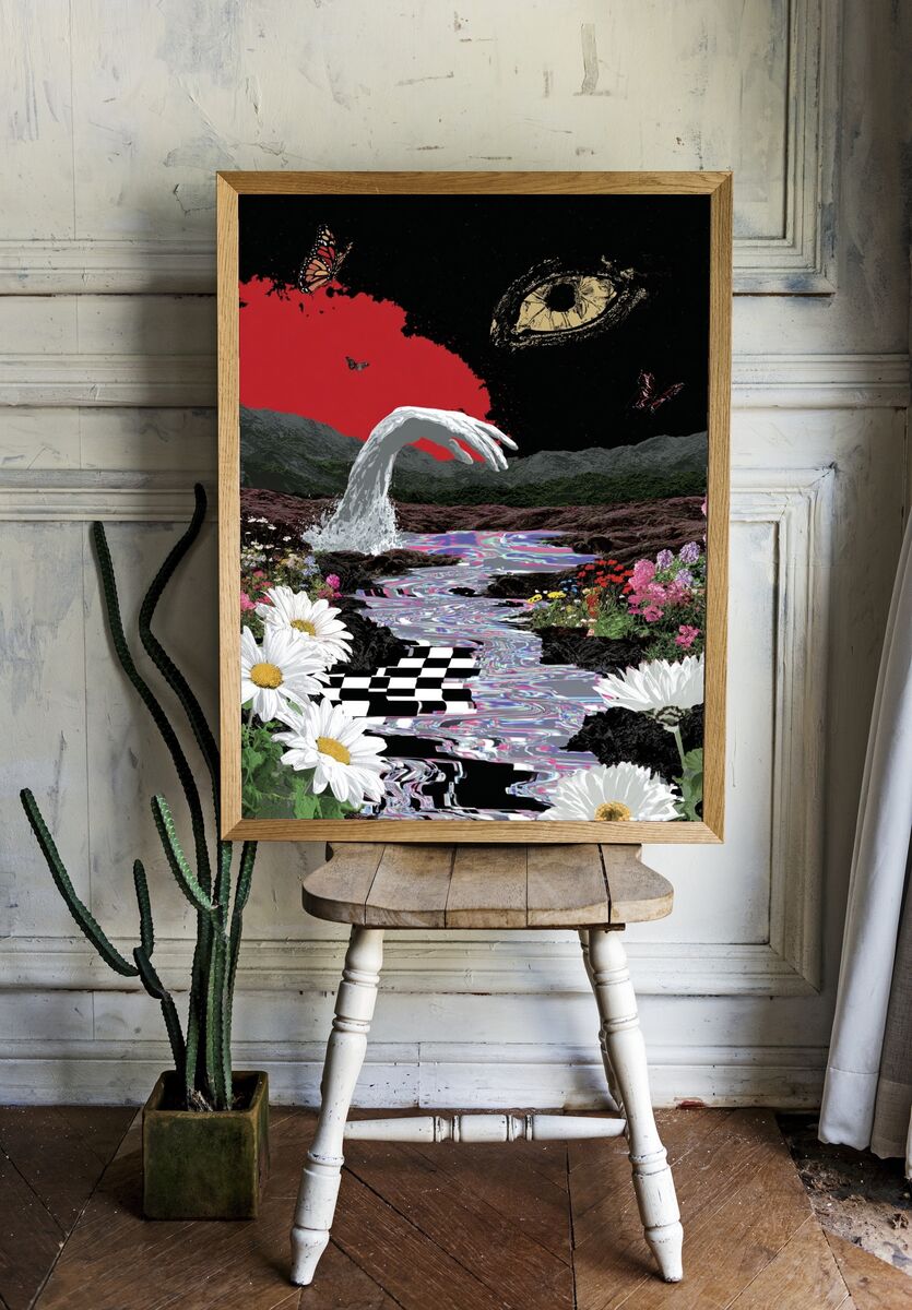 Surreal Hand in Nature — Fine Art Print. — room view 1