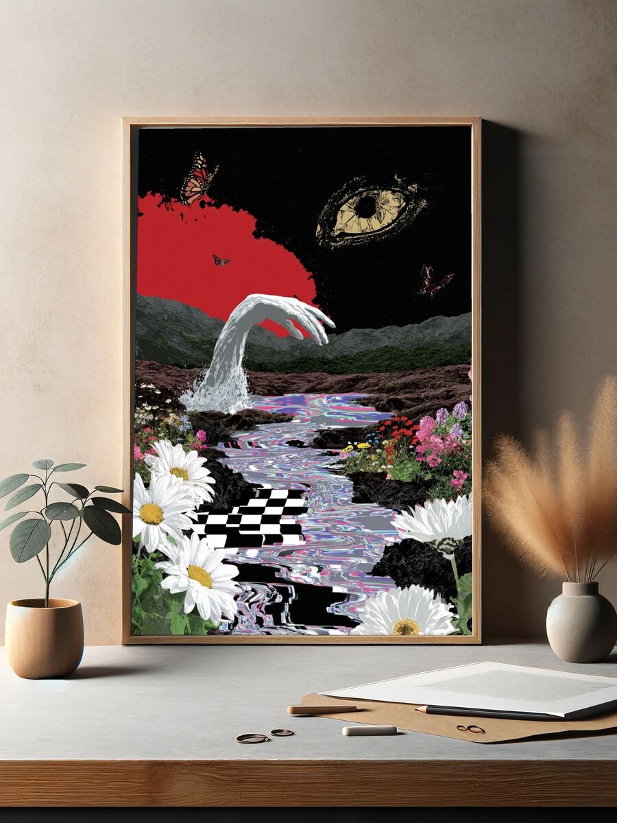 Surreal Hand in Nature — Fine Art Print. — room view 2