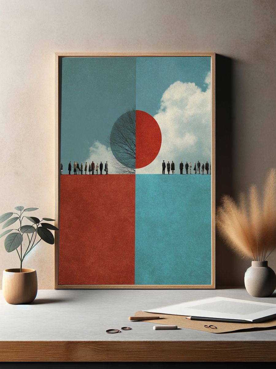 Surreal Crowd — Fine Art Print. — room view 2