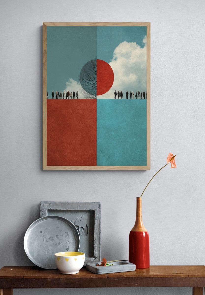 Surreal Crowd — Fine Art Print. — room view 3