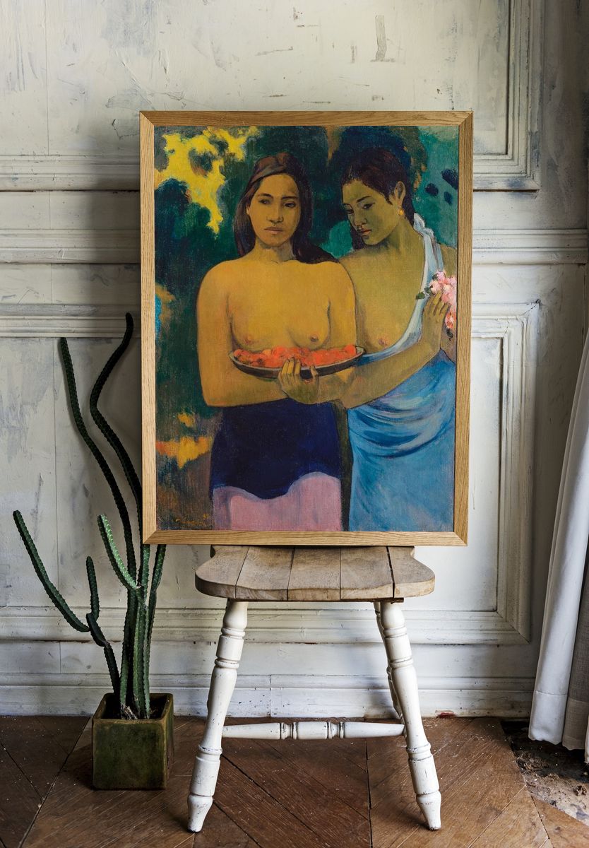 Two Tahitian Women Fine-Art Print. — room view 1