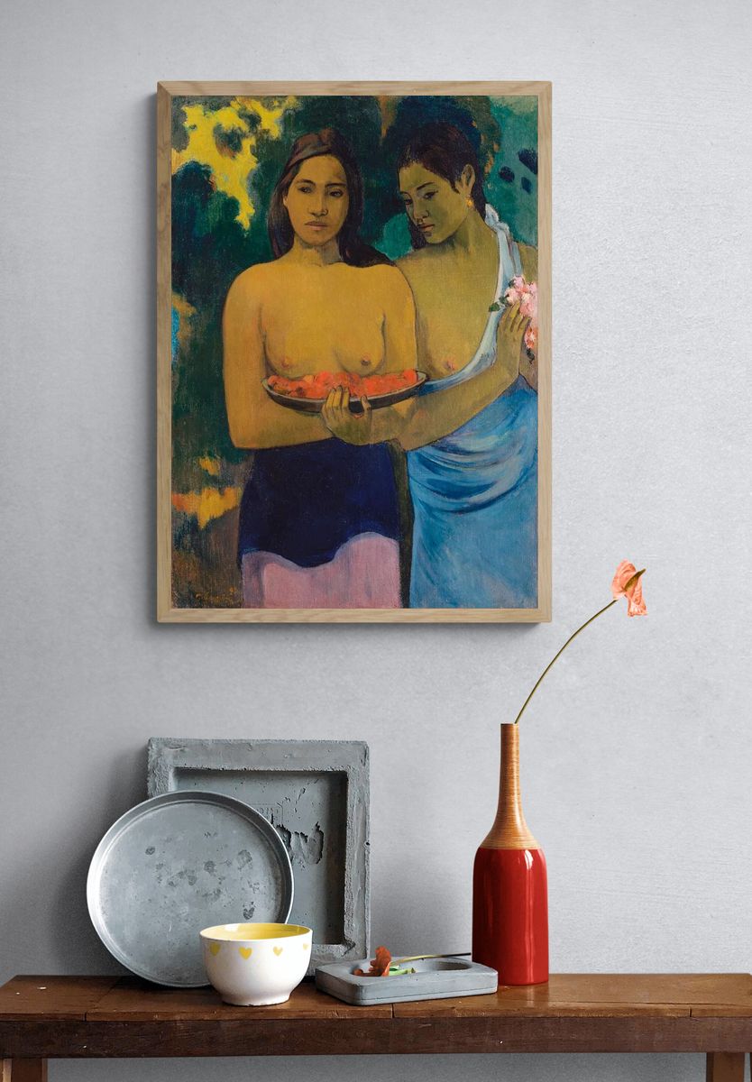 Two Tahitian Women Fine-Art Print. — room view 3
