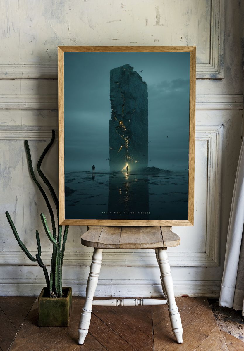 Mysterious Monolith — Fine Art Print. — room view 1