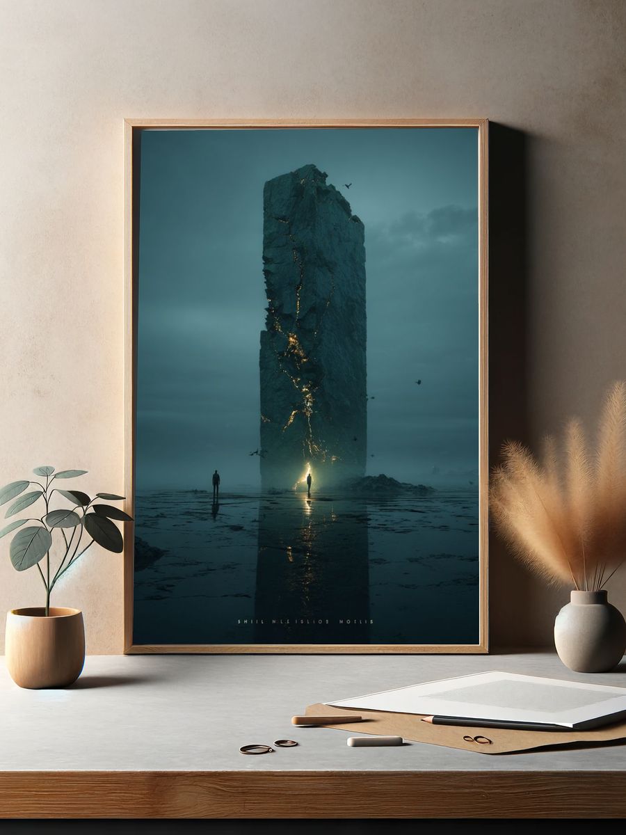 Mysterious Monolith — Fine Art Print. — room view 2
