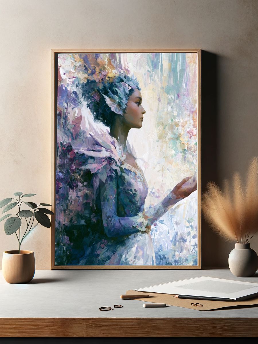 Dreaming Woman Fine-Art Poster. — room view 2