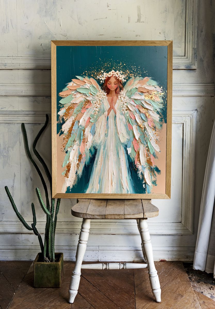 Celestial Angel Fine-Art Poster. room preview