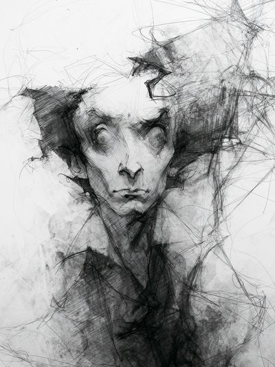 Surreal Ink Portrait Poster.