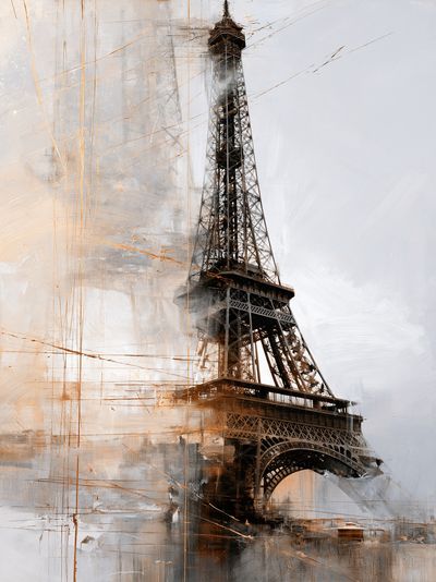 Eiffel Tower Abstract Print. poster
