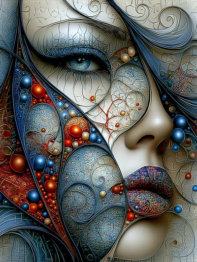 Abstract Woman Portrait Print. poster