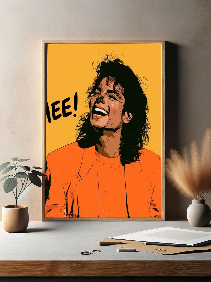 Michael Jackson Hee! Pop Art Poster. — room view 2