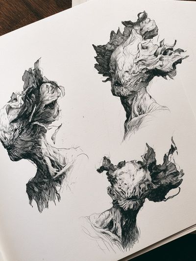 Surreal Ink Portrait Poster.