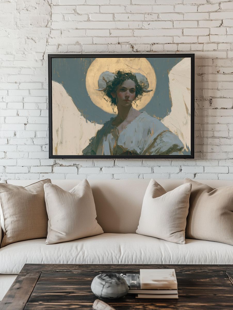 Halo Portrait Fine-Art Poster. room preview