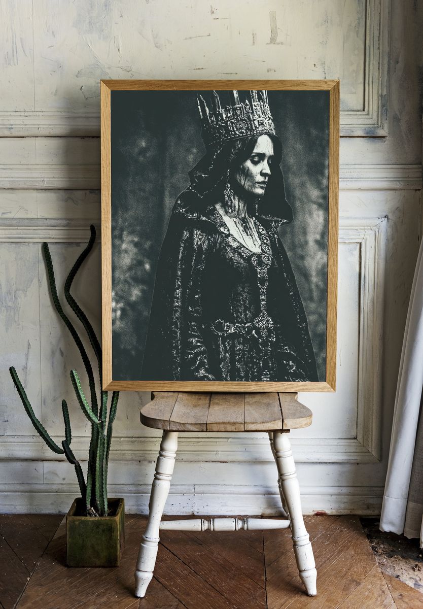 Gothic Queen Portrait Print. room preview