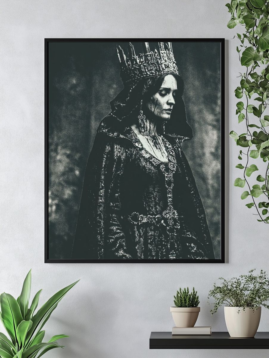 Gothic Queen Portrait Print. — room view 4