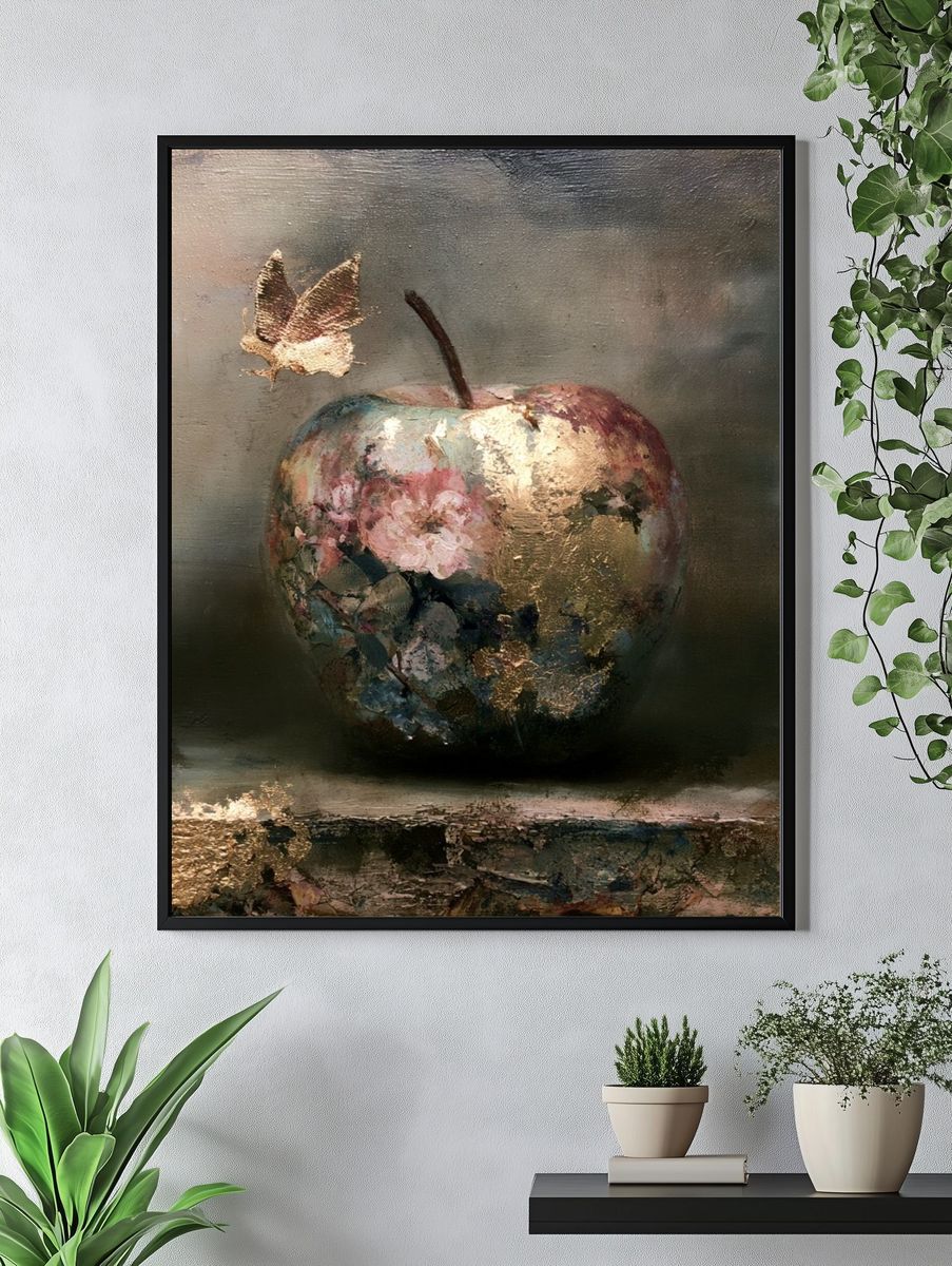 Floral Apple Still Life Poster. — room view 4