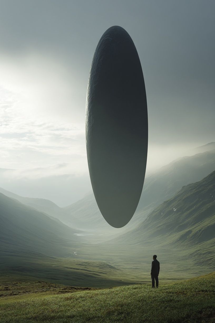 Mysterious Monolith — Surrealism Print. poster detail