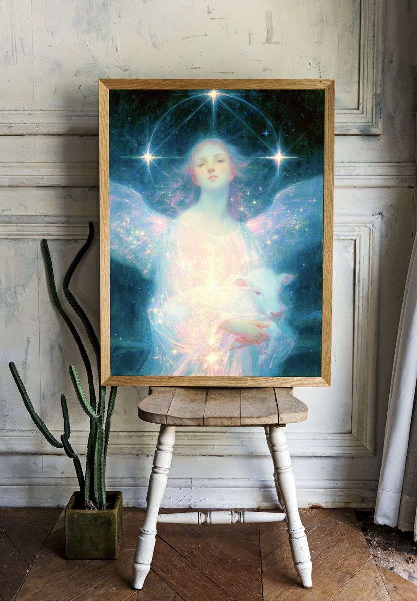 Celestial Angel Fine-Art Poster. — room view 1