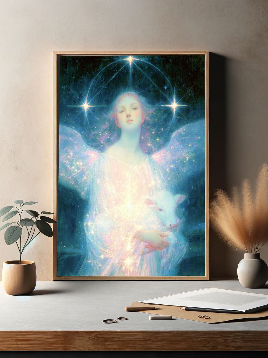 Celestial Angel Fine-Art Poster. — room view 2
